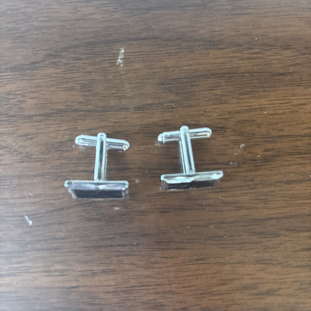 Three Sets Of Cufflinks Cold And Silver Colored - Picture 3 of 6